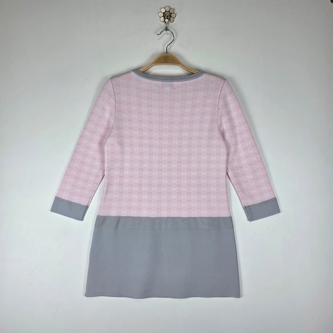 courreges 핑크 패턴 니트 미니원피스 상품이미지5