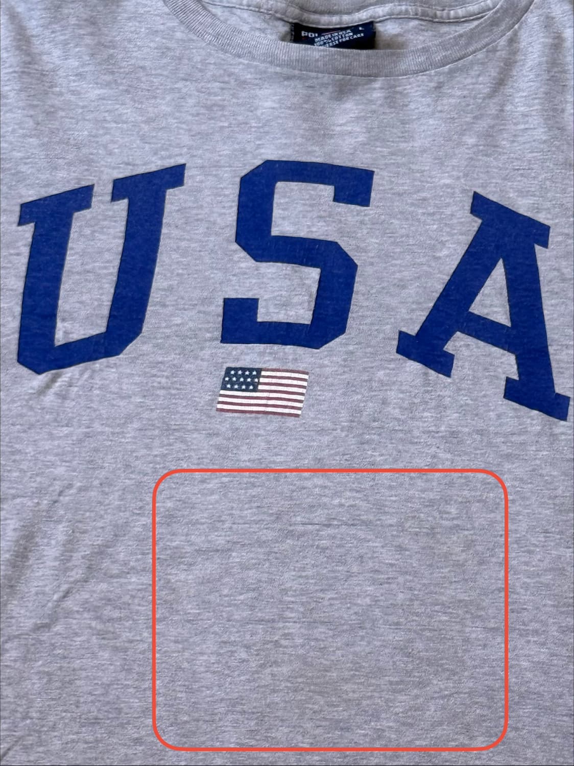 폴로 스포츠 USA 플래그 스펠아웃 티셔츠 90s usa 상품이미지3