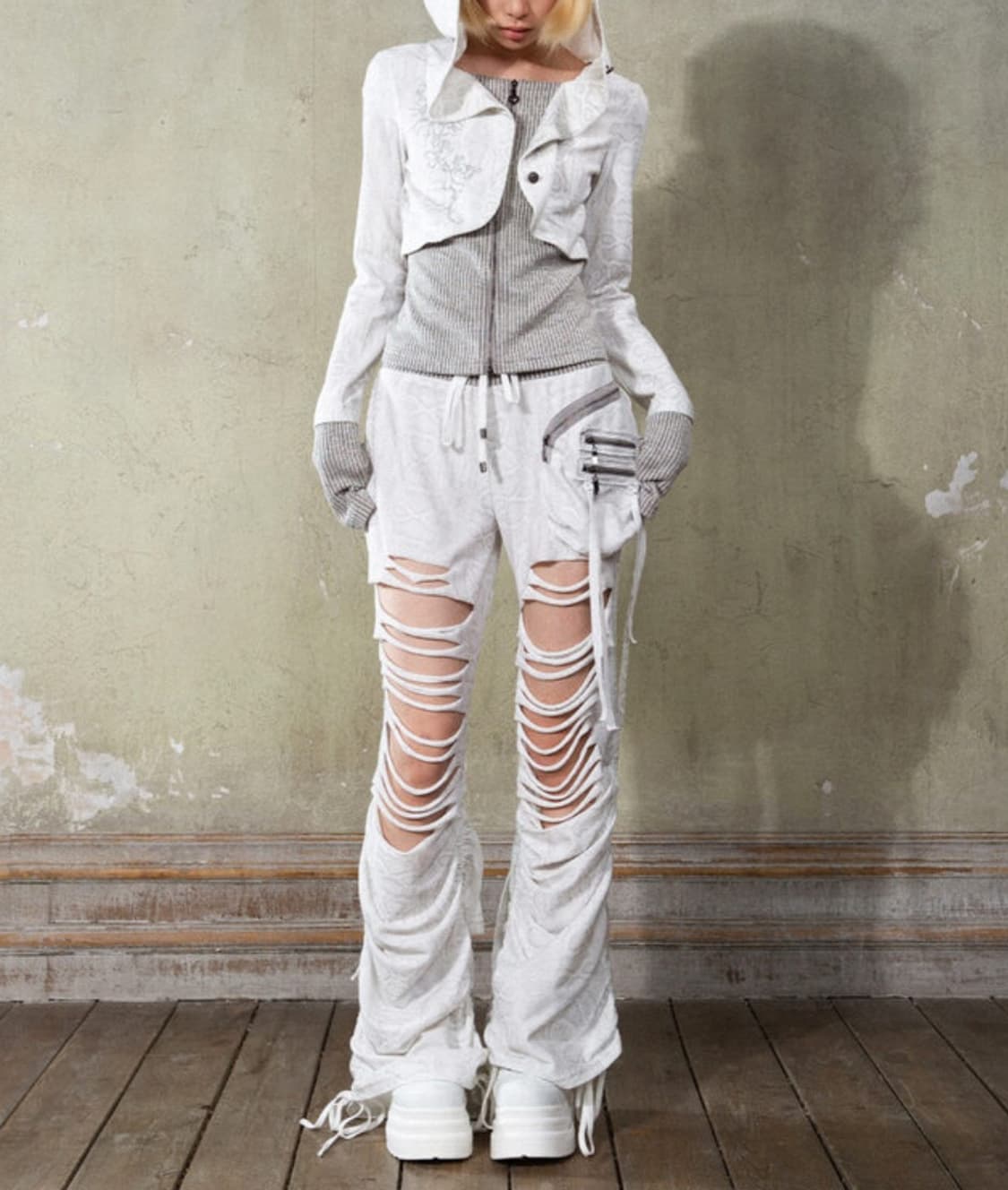 택포•ARIADNAw low-waist cut out pants 상품이미지5