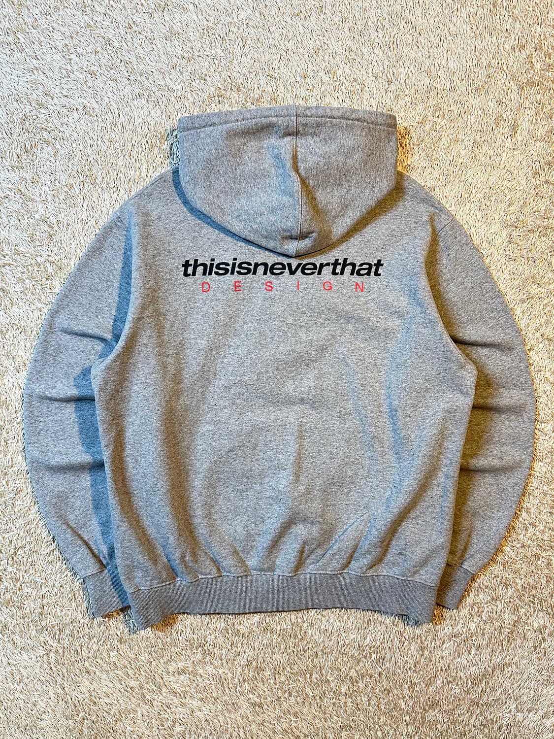 디스이즈네버댓 백로고 후드티 그레이 상품이미지3
