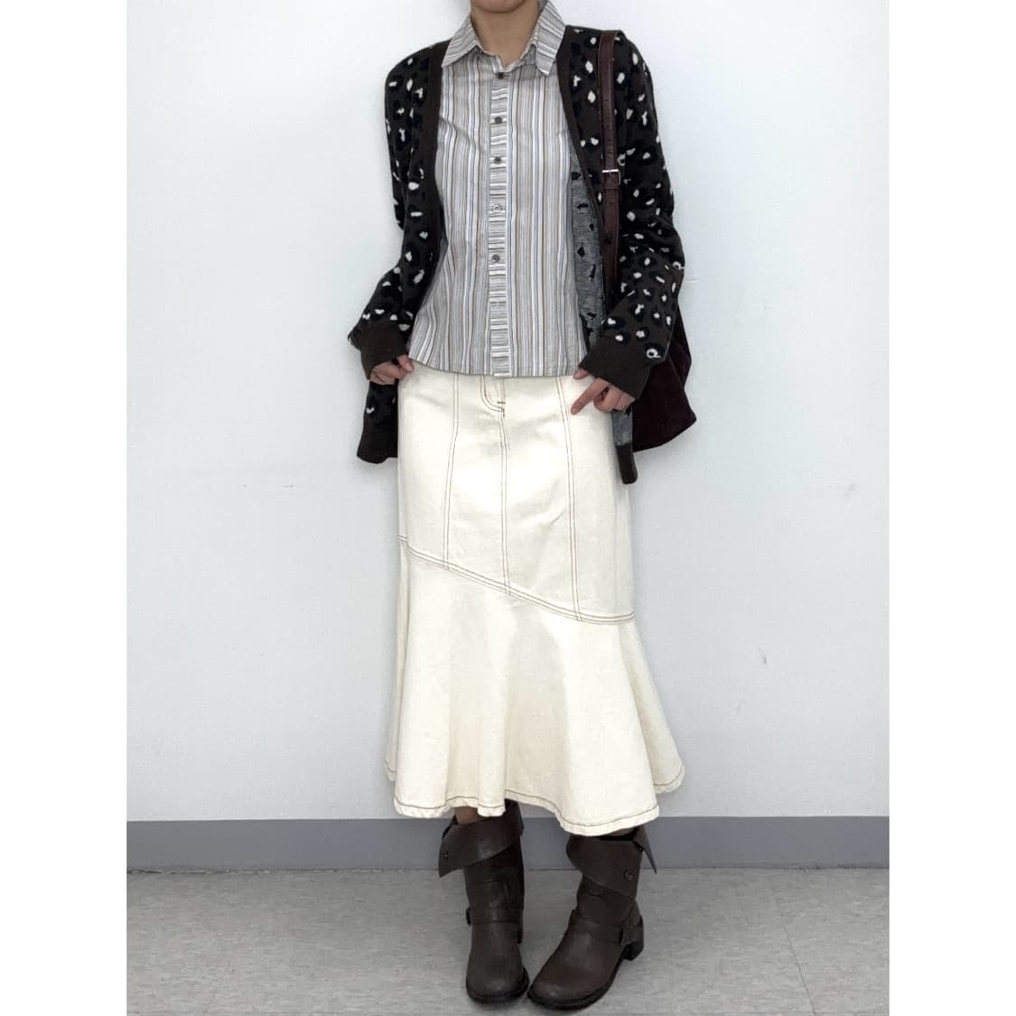 빈티지 레오파드 브라운 가디건 상품이미지5