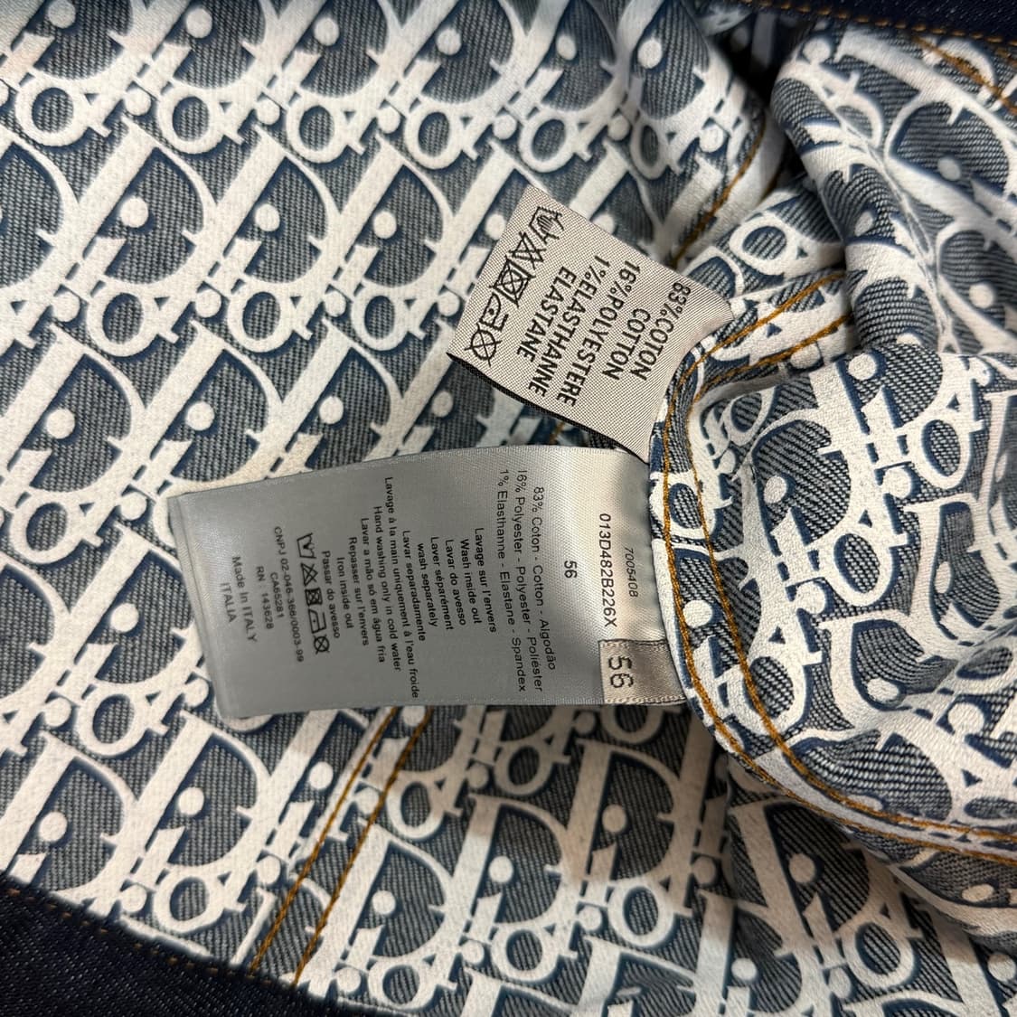 [리오브] 디올 오블리크 자카드 데님 자켓 상품이미지5