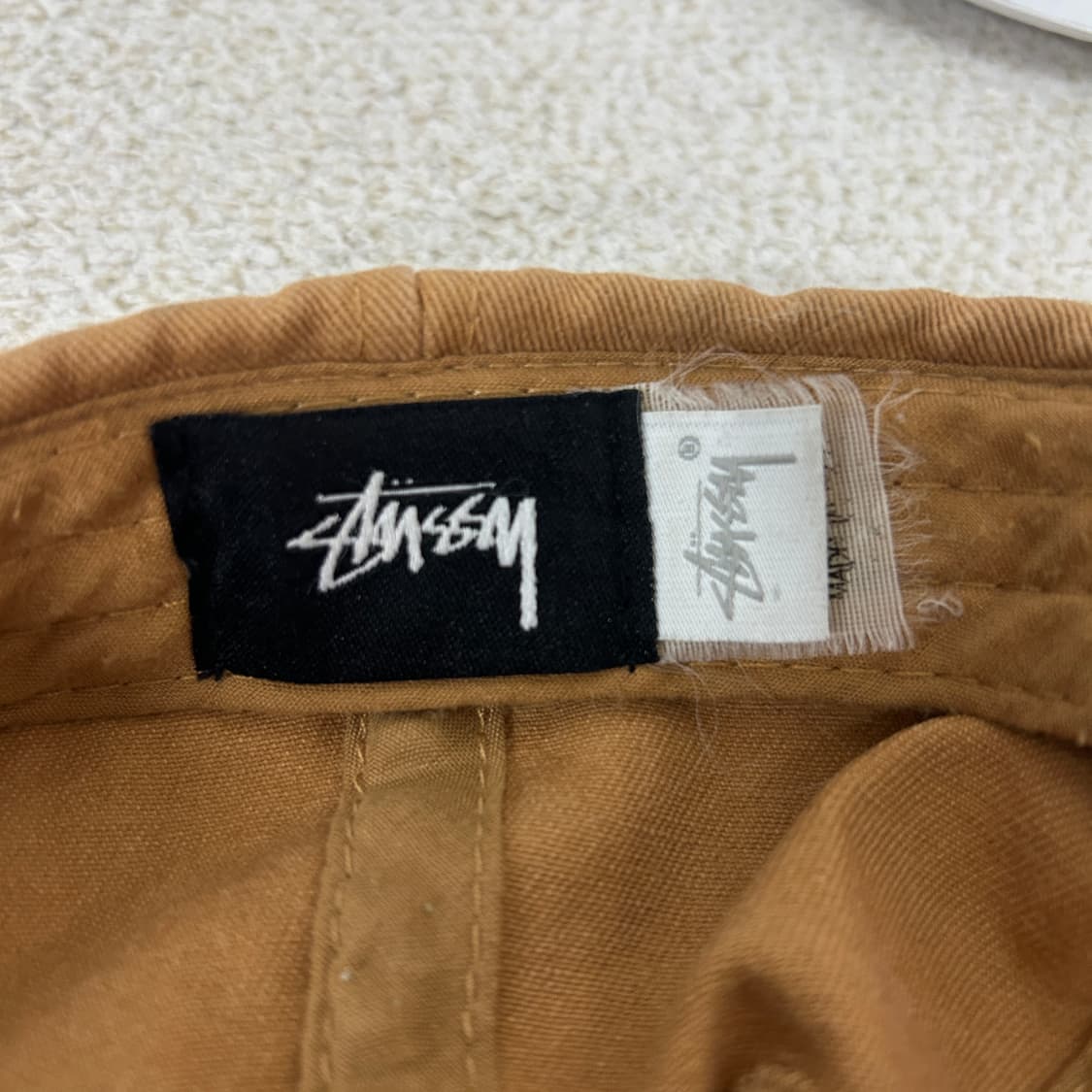 스투시 스탁로고 볼캡 카멜 상품이미지4