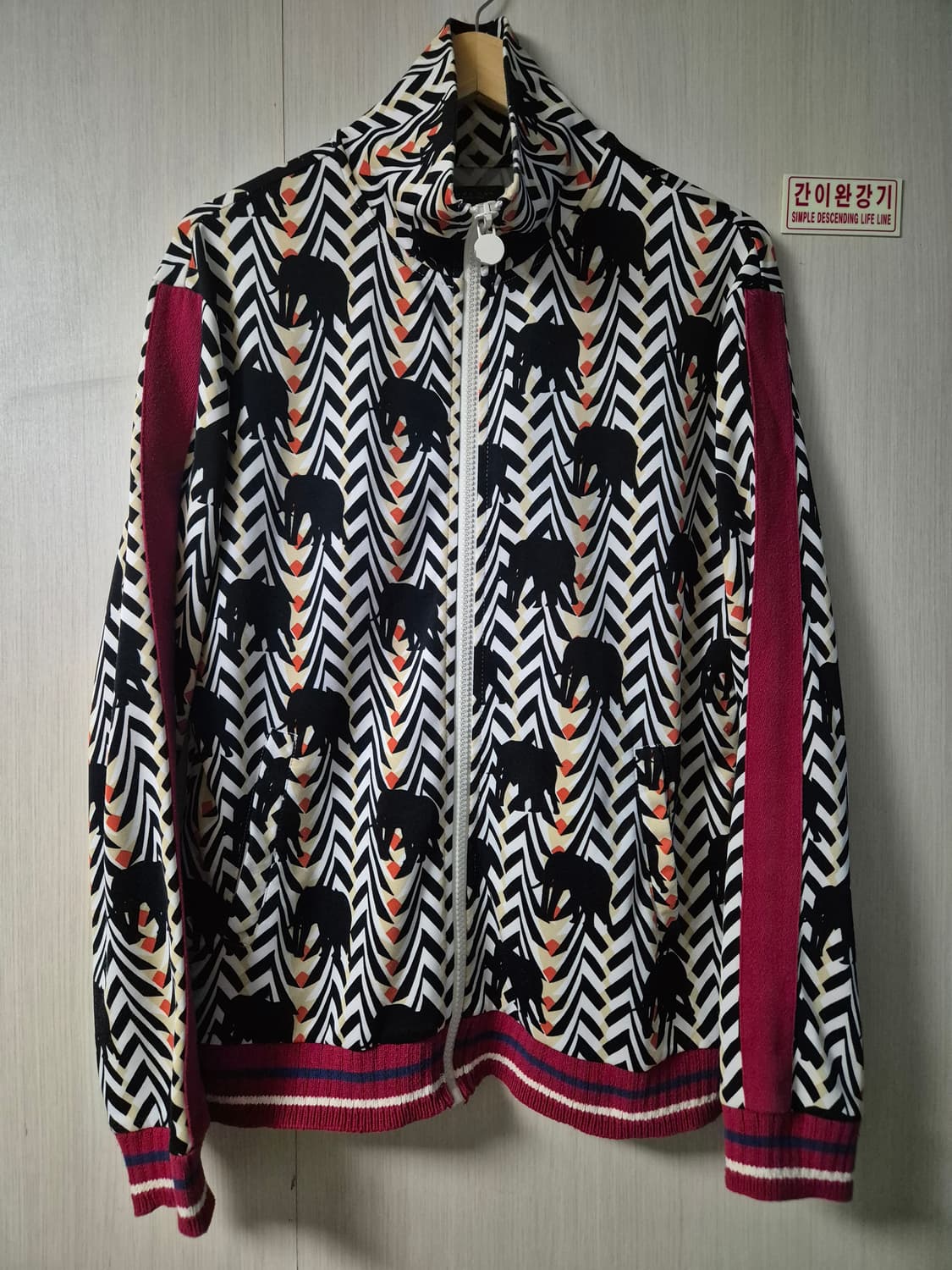 빈티지 ZARA MAN 코끼리 패턴 집업 자켓 L 상품이미지1