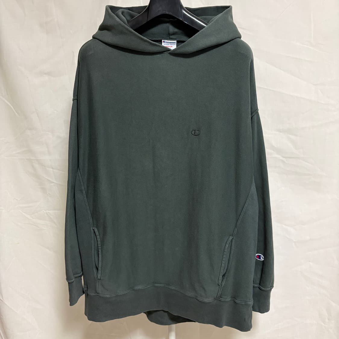 챔피온 리버스위브 루즈핏 로고 후드티 / 올리브, M 상품이미지1