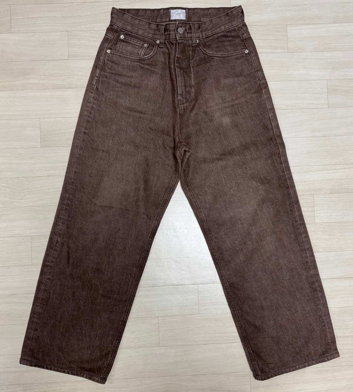 유스 youth 와이드 데님 팬츠 브라운 S사이즈 상품이미지6