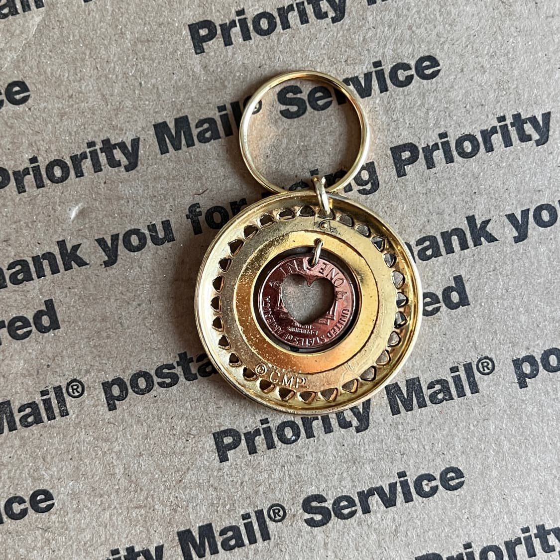 90s Vintage Heart Coin Keyring 상품이미지2