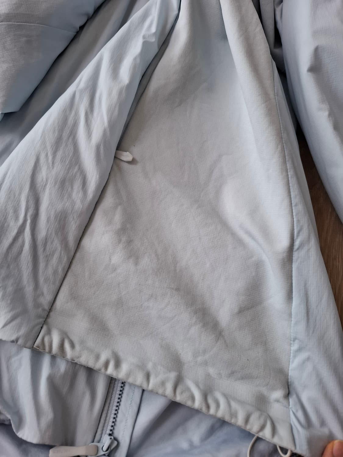 L 아크테릭스 아톰 lt 솔리튜드 후드 바람막이 하늘색 상품이미지6