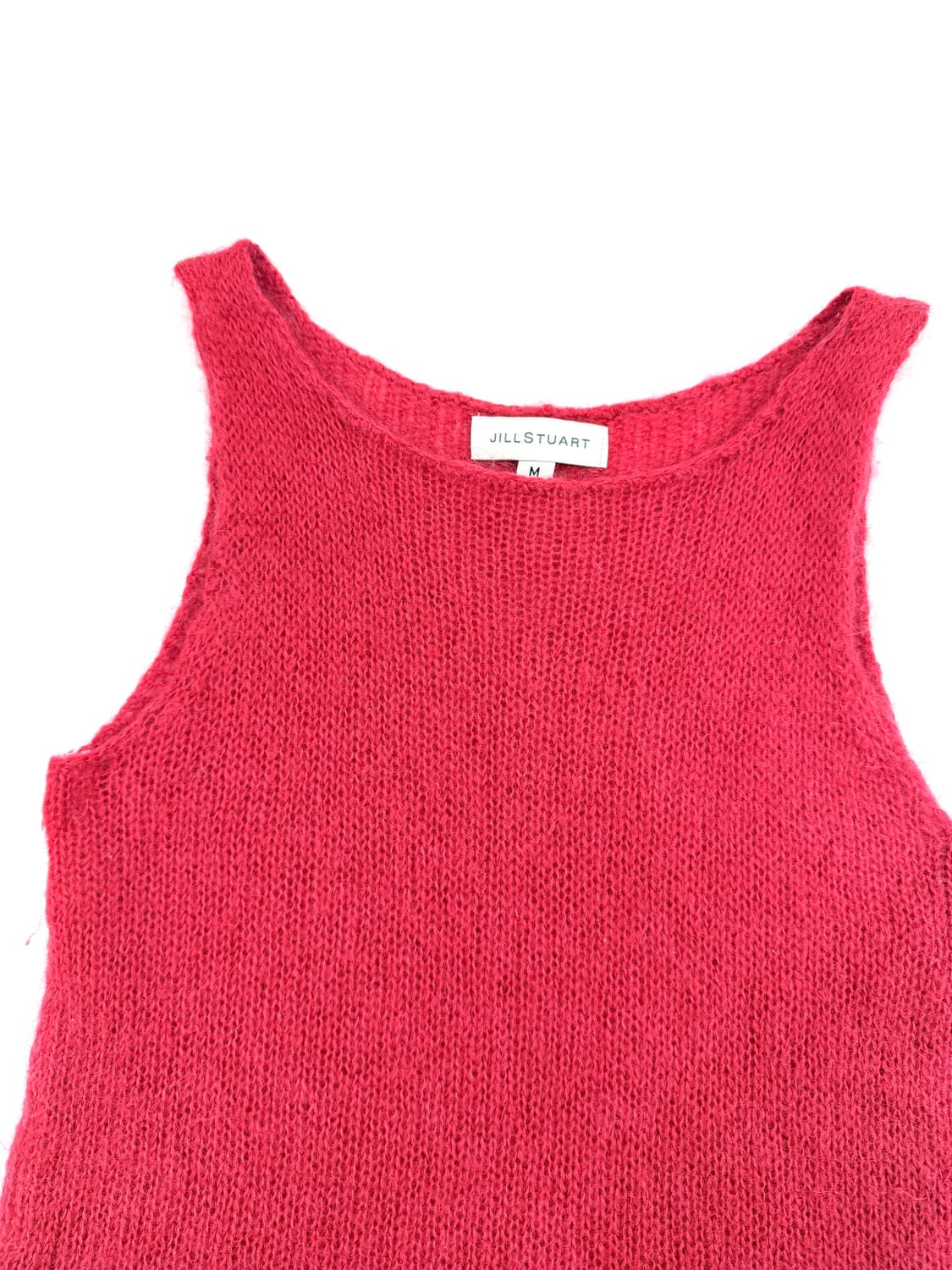 빈티지 Jill Stuart 레드 레이어드 모헤어 니트 슬리브리스 상품이미지2