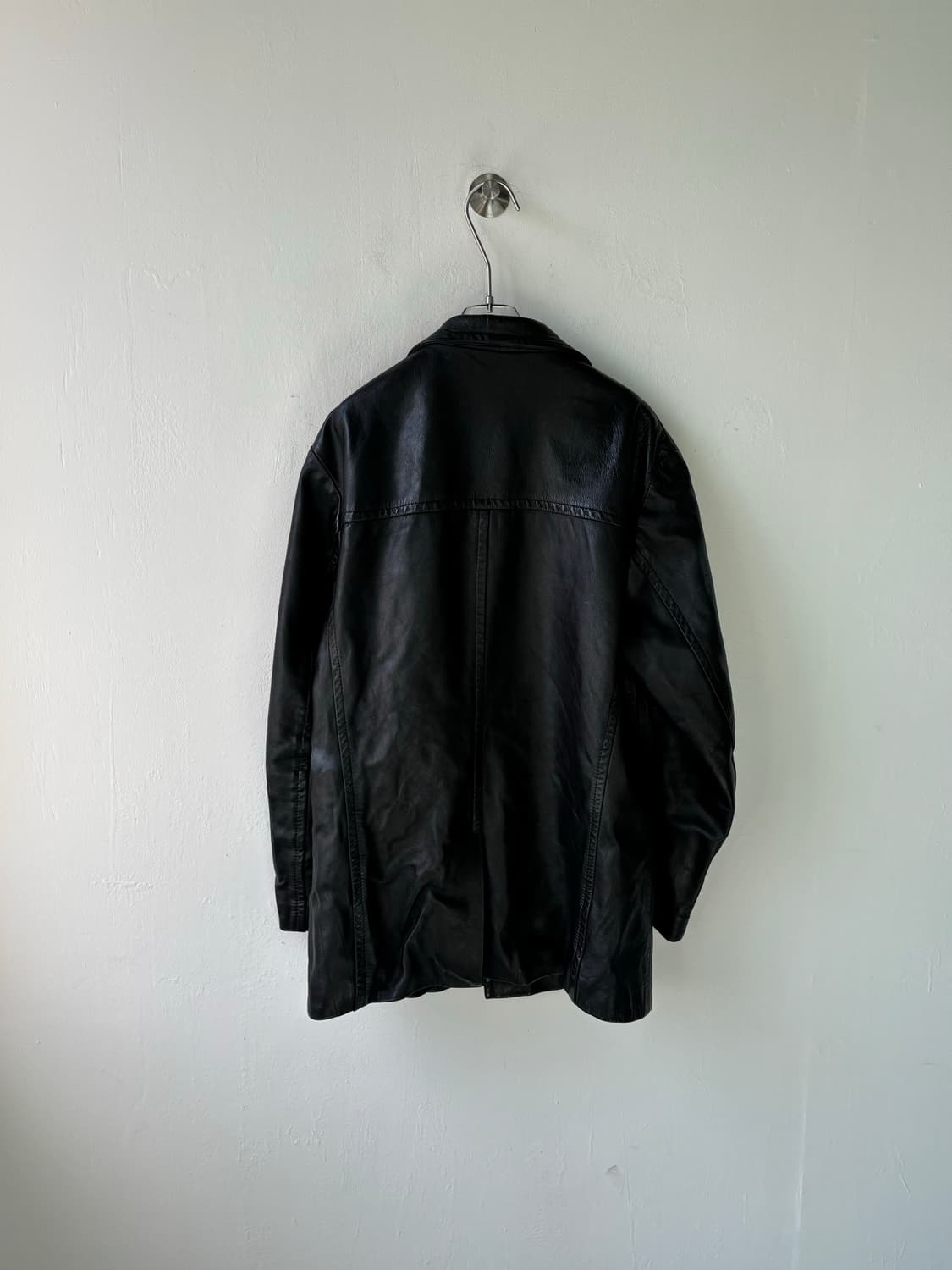 90s 이탈리안 레더 카코트  상품이미지5