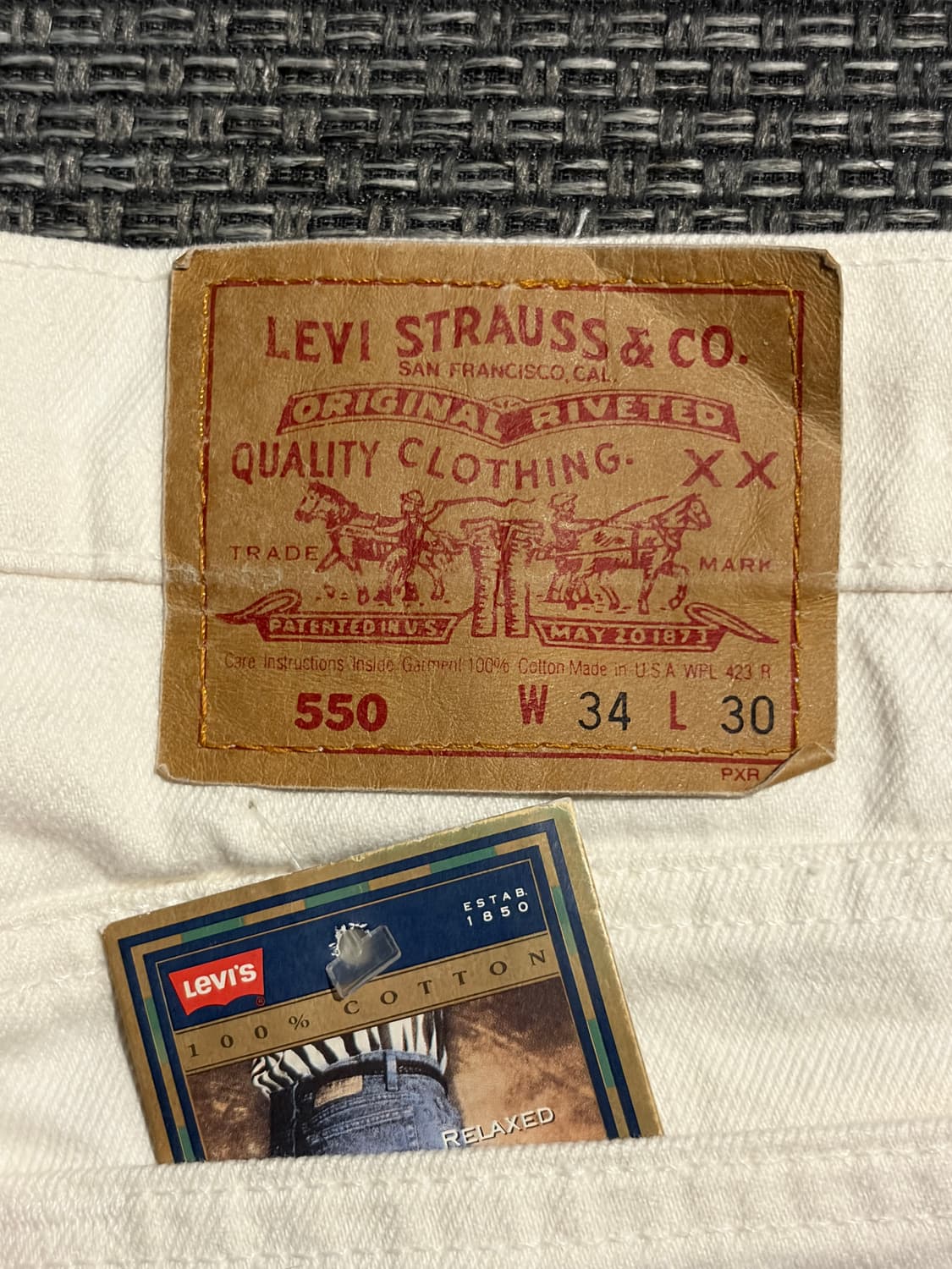 90s 리바이스 550 화이트 34 USA🇺🇸 상품이미지5