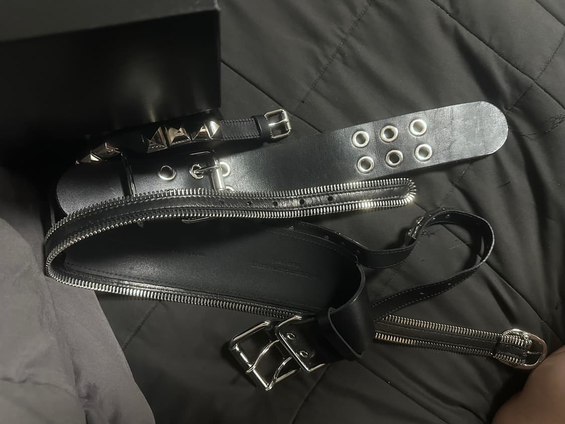 18ss 알렉산더왕 더블 지퍼 스터드 벨트 상품이미지4