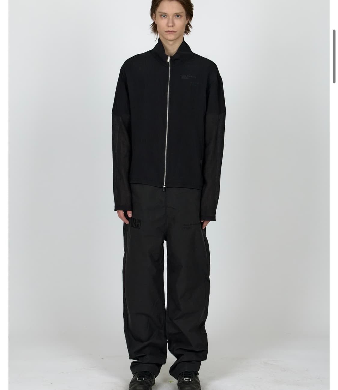 MPa VEIL CREPE ZIP JACKET (BLACK) 상품이미지2