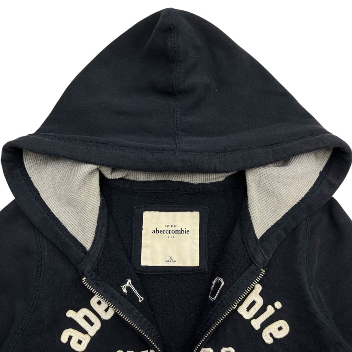 아베크롬비 센터로고 네이비 후드집업 XL 상품이미지5