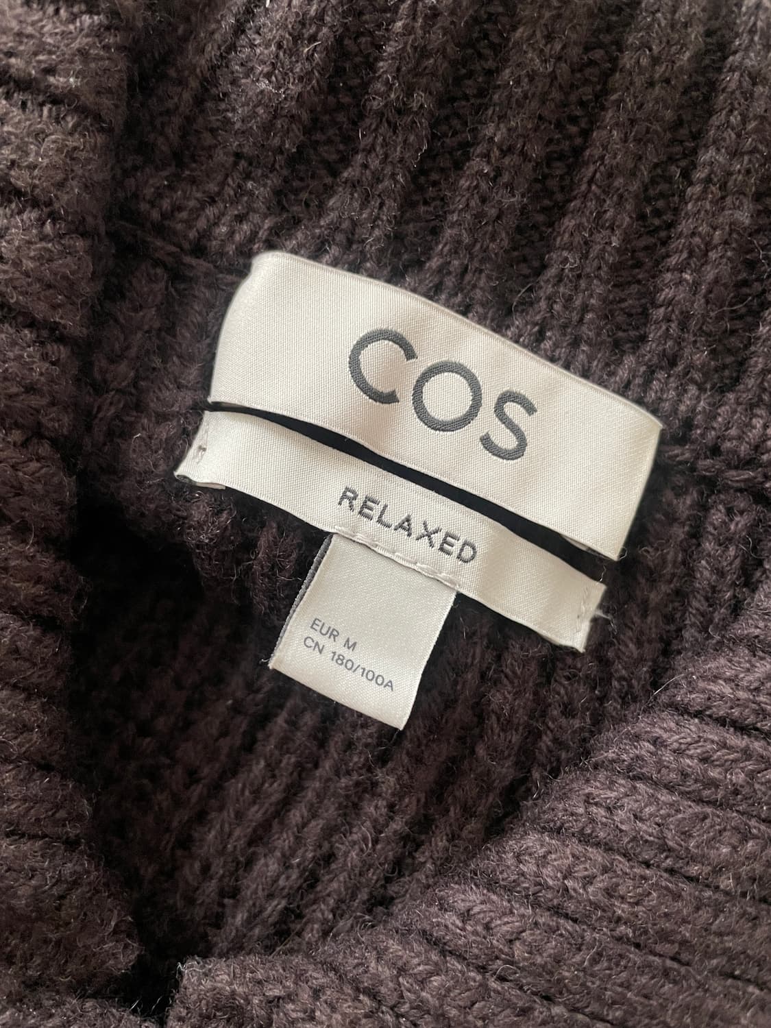 코스 COS 리브드 카라 울 가디건 M 상품이미지2