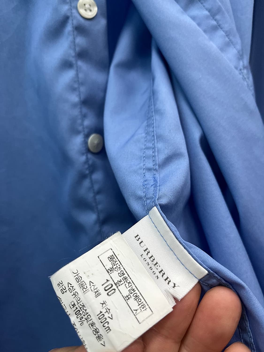 110) 버버리 런던 스카이블루 셔츠  상품이미지6