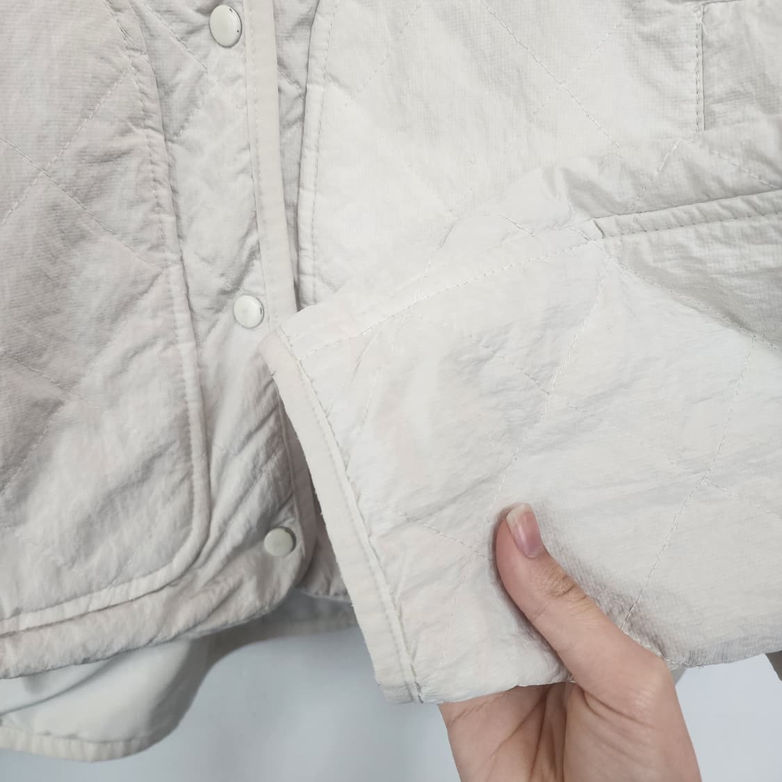 자라 아이보리 셔츠형 패딩 자켓 상품이미지4