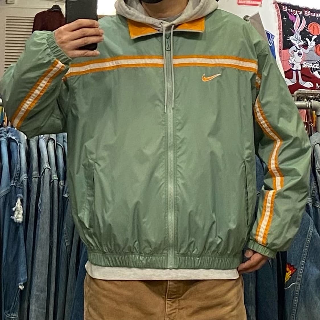 새상품 90s USA 나이키 빅로고 바람막이 상품이미지2