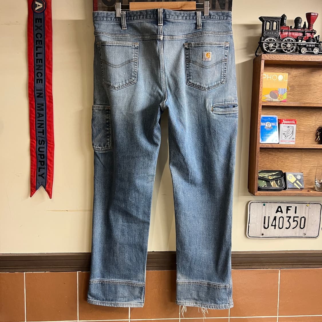 칼하트 카펜터 데님 38x32 Mexico 260413-20 빈티지 상품이미지5