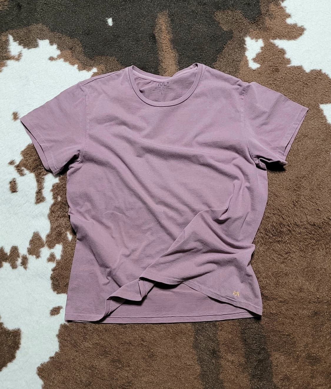 RRL 남성용 톤다운 라이트 퍼플 반팔티(L) 상품이미지1