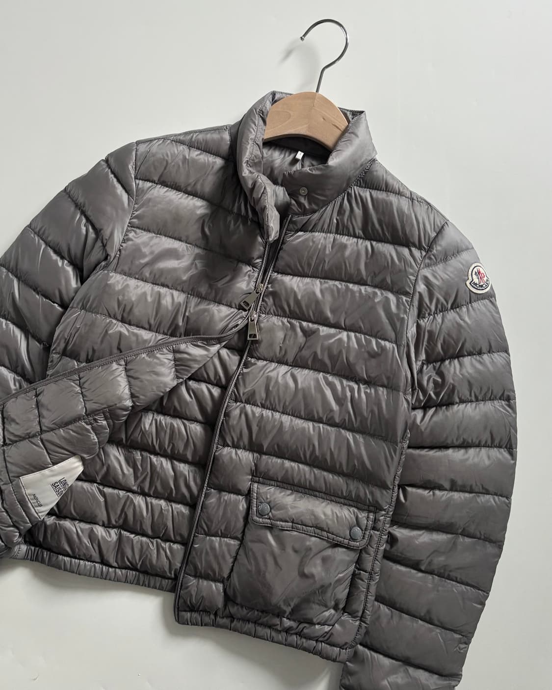 Moncler 몽클레르 란스 그레이 경량 구스다운 우먼 자켓 상품이미지3