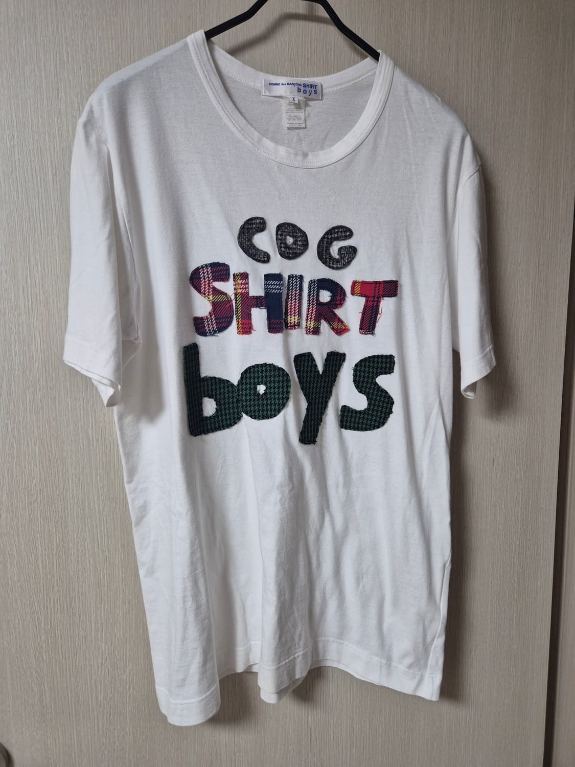 (정품) 꼼데가르송 셔츠 보이즈 반팔 티셔츠 남성 상품이미지3