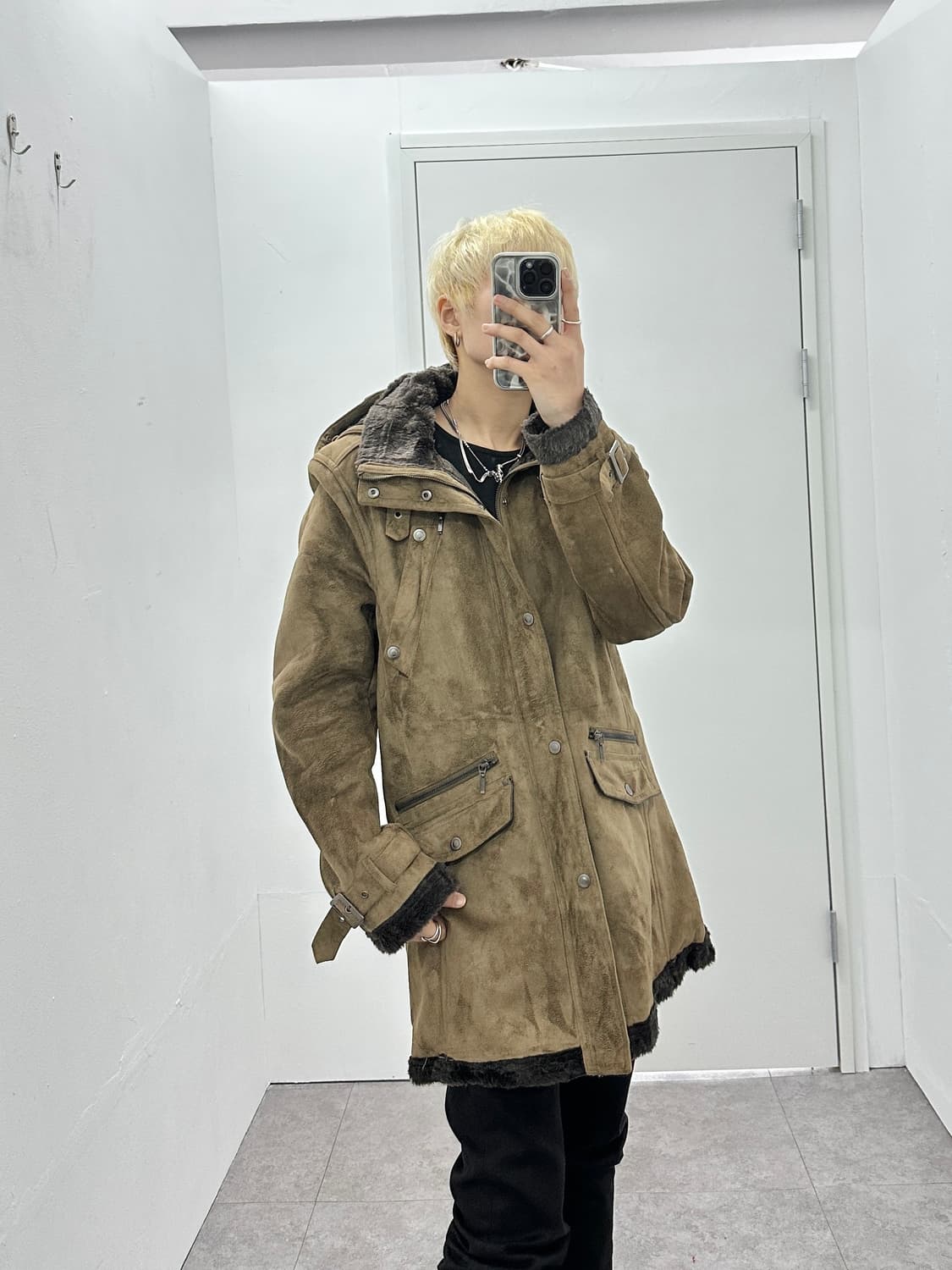 Roushatte grunge suede fur trimming jk 상품이미지2