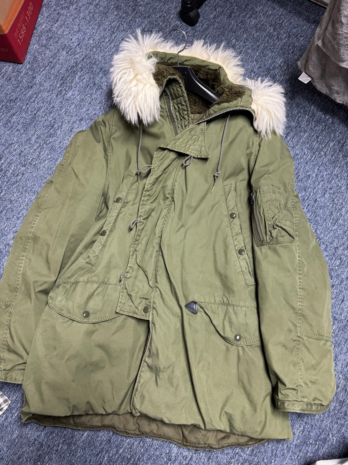 Schott N3B OD 쇼트 올리드 드랩 라지 상품이미지1