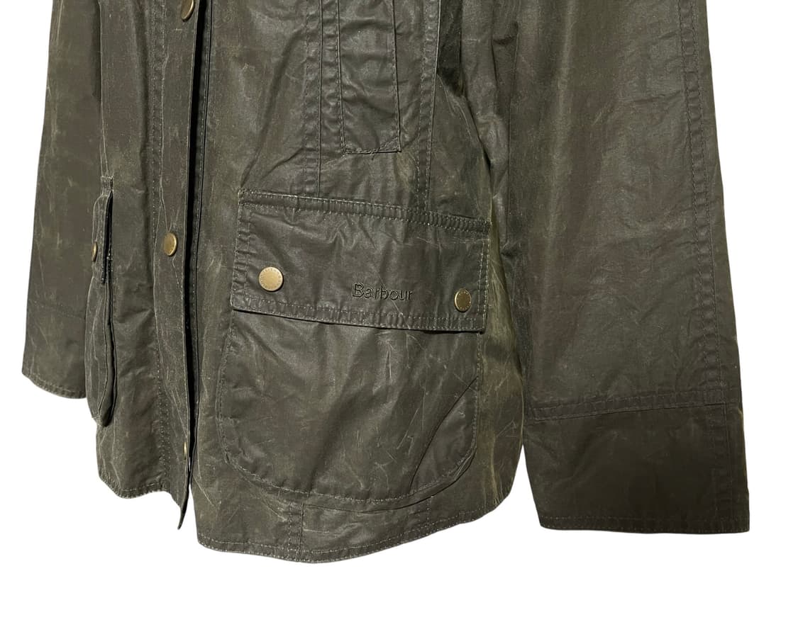 바버 라이트웨이트 4oz 왁스 자켓 UK 10 여성 상품이미지7
