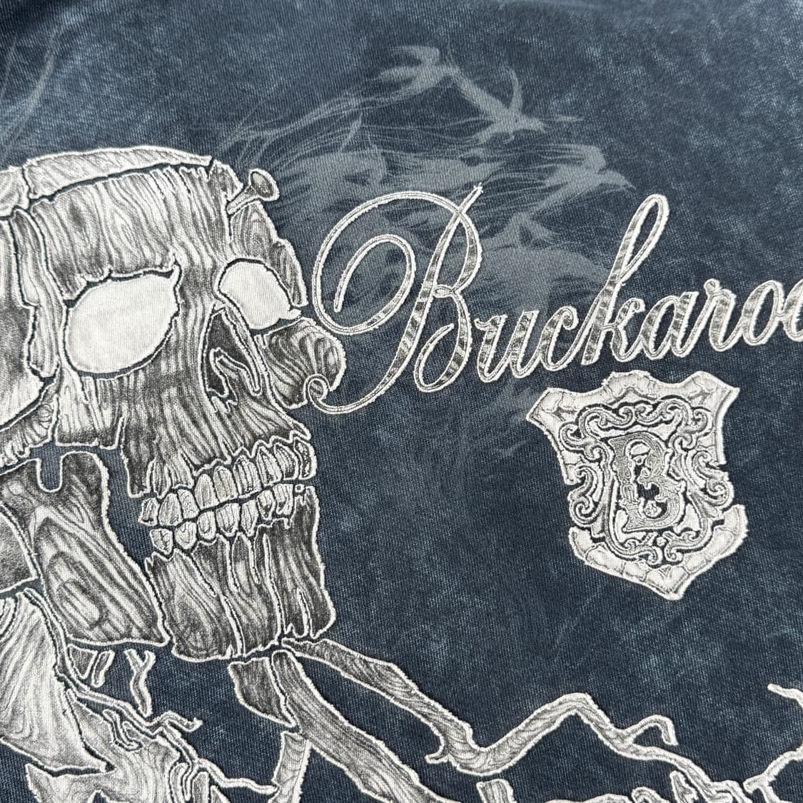 버커루 대장급 피그먼트 스컬자수 후드집업 L 상품이미지3