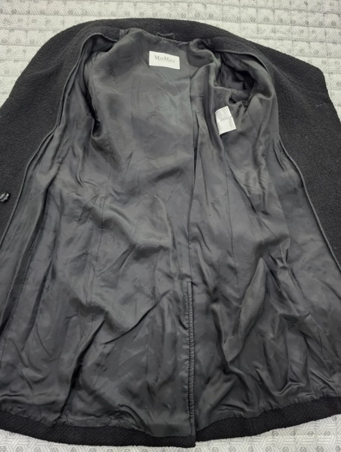 정품 막스마라 블랙 모직 더블 코트 ~66 상품이미지6