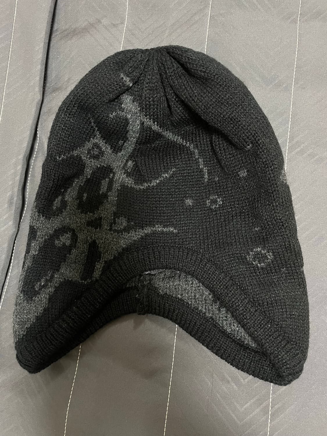 산산기어 스파이크 이어 플랩 비니 블랙 상품이미지2