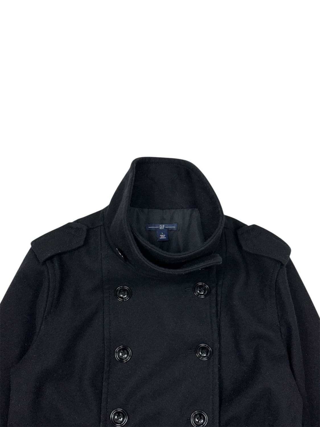 GAP 하이넥 더블 버튼 울 피코트 상품이미지2