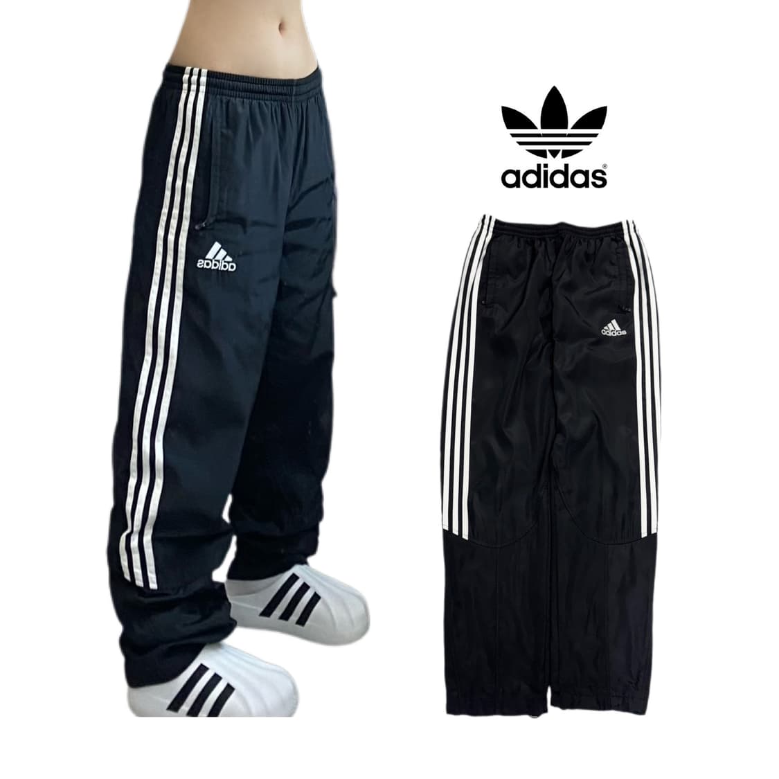 아디다스 00s 삼선 올드스쿨 바람막이 트랙팬츠 상품이미지1