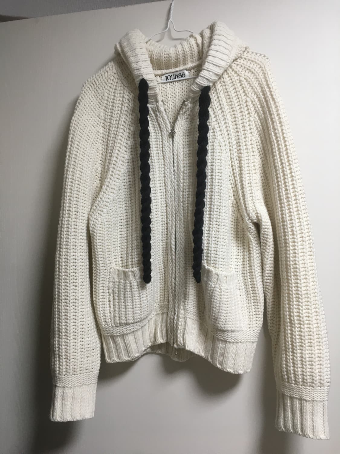 유희 youhee 니트 후드집업 상품이미지3