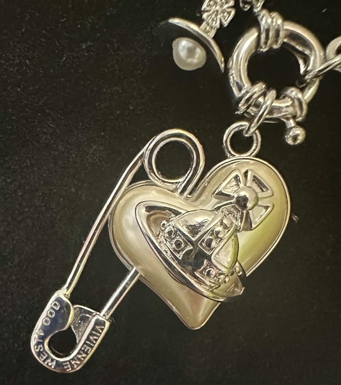 비비안웨스트우드 진주 목걸이 하트 팬던트 상품이미지4