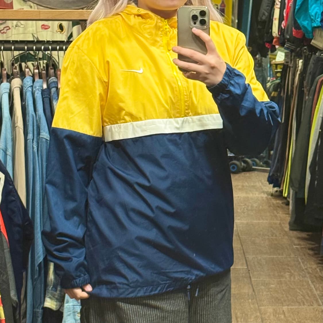 [HI] 나이키 바람막이 옐로우네이비 상품이미지3