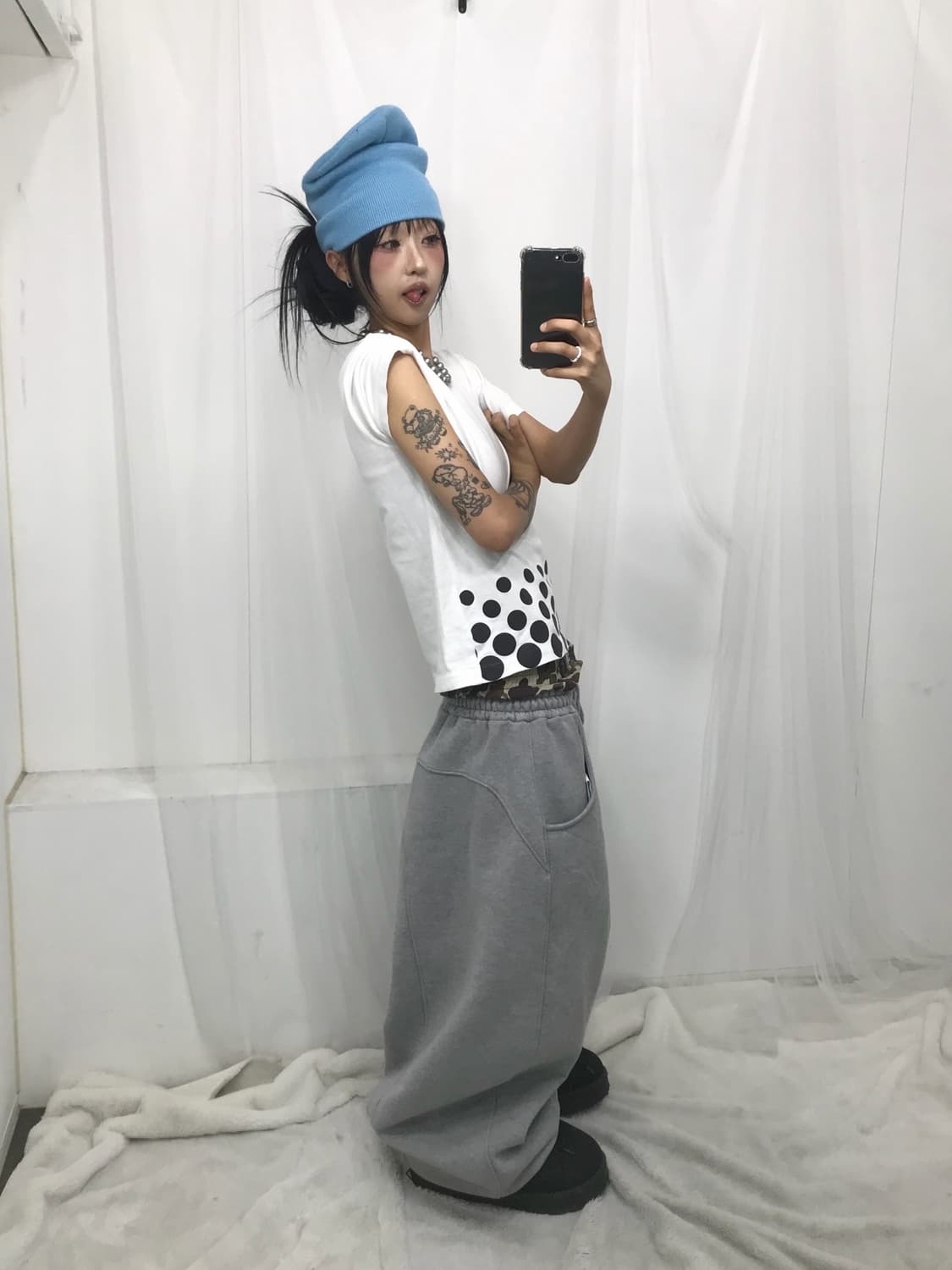 🖤 꼼데가르송 X 나이키 콜라보 도트 반팔 티셔츠 🖤 상품이미지5
