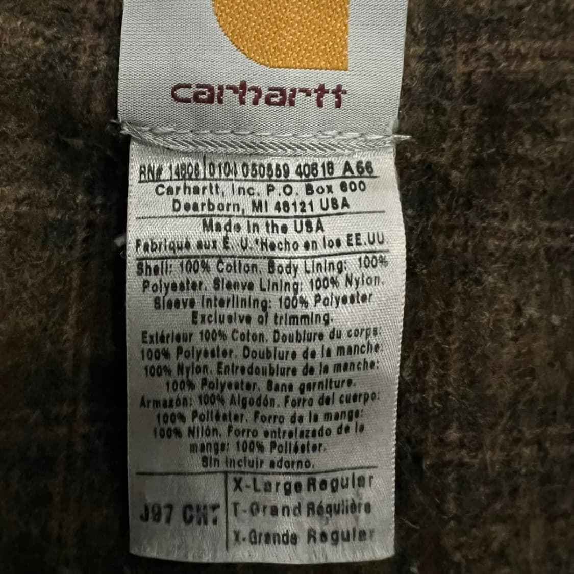 칼하트 j97 CHT XL 상품이미지4