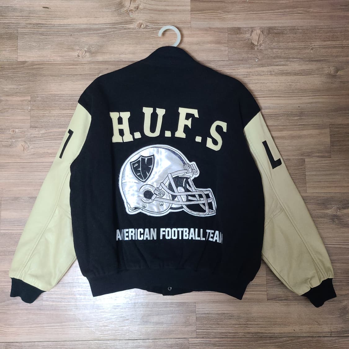 [M 100] 빈티지 한국외국어대학교 미식축구 바시티 자켓 점퍼 상품이미지1
