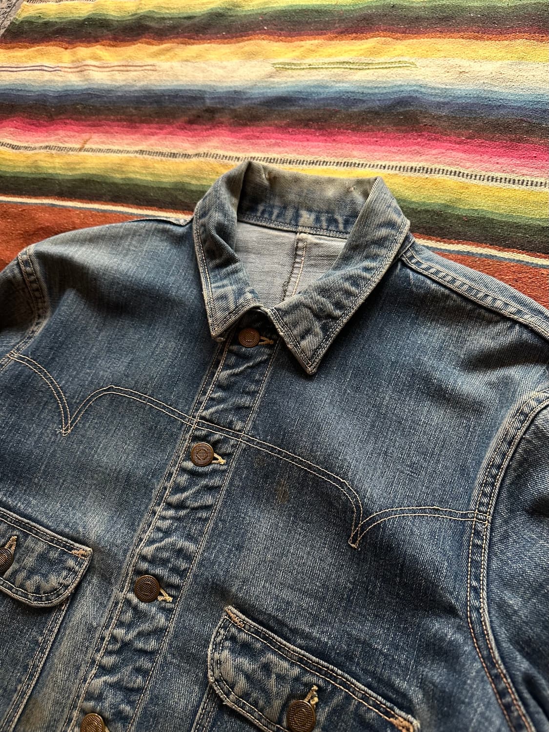 50s USA 빈티지 Made well 웨스턴 데님 자켓 상품이미지4