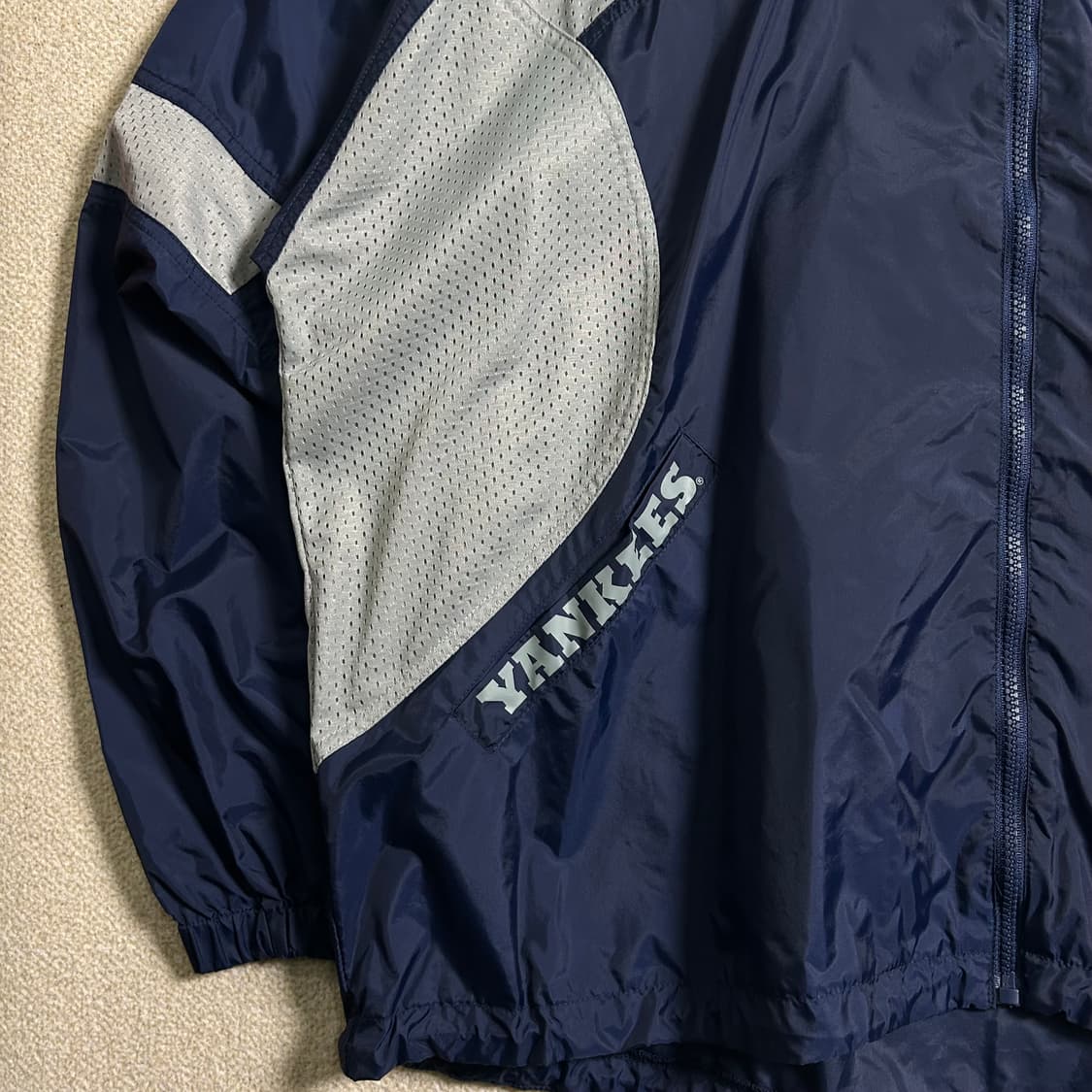 (XL) 90s 퓨마MLB 뉴욕양키스 빅로고 바람막이 자켓 상품이미지5