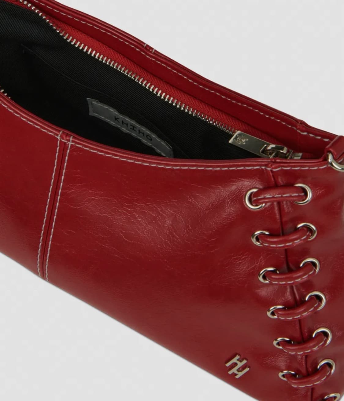 [택포](체인O)KHIHO EYELET-DETAIL BAG RED 상품이미지4