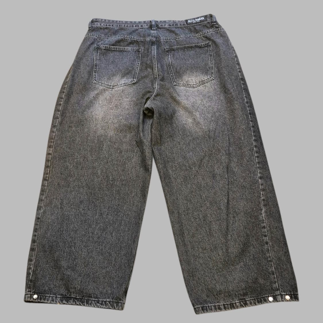 36~37인치 워싱그레이 와이드데님팬츠  상품이미지2