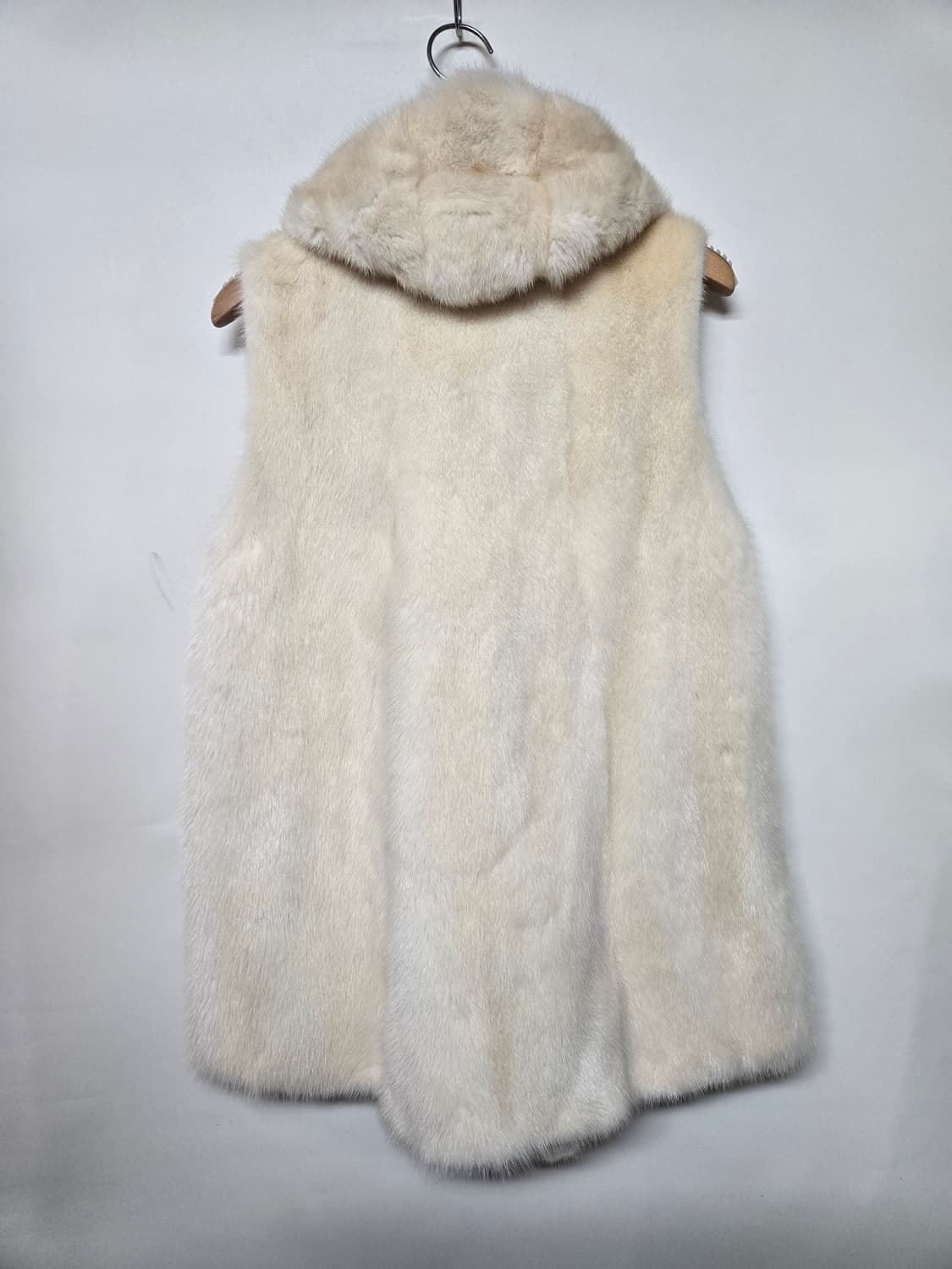 Burgundy Quality 밍크 후드 베스트 아이보리 코펜하겐퍼 버건 상품이미지2