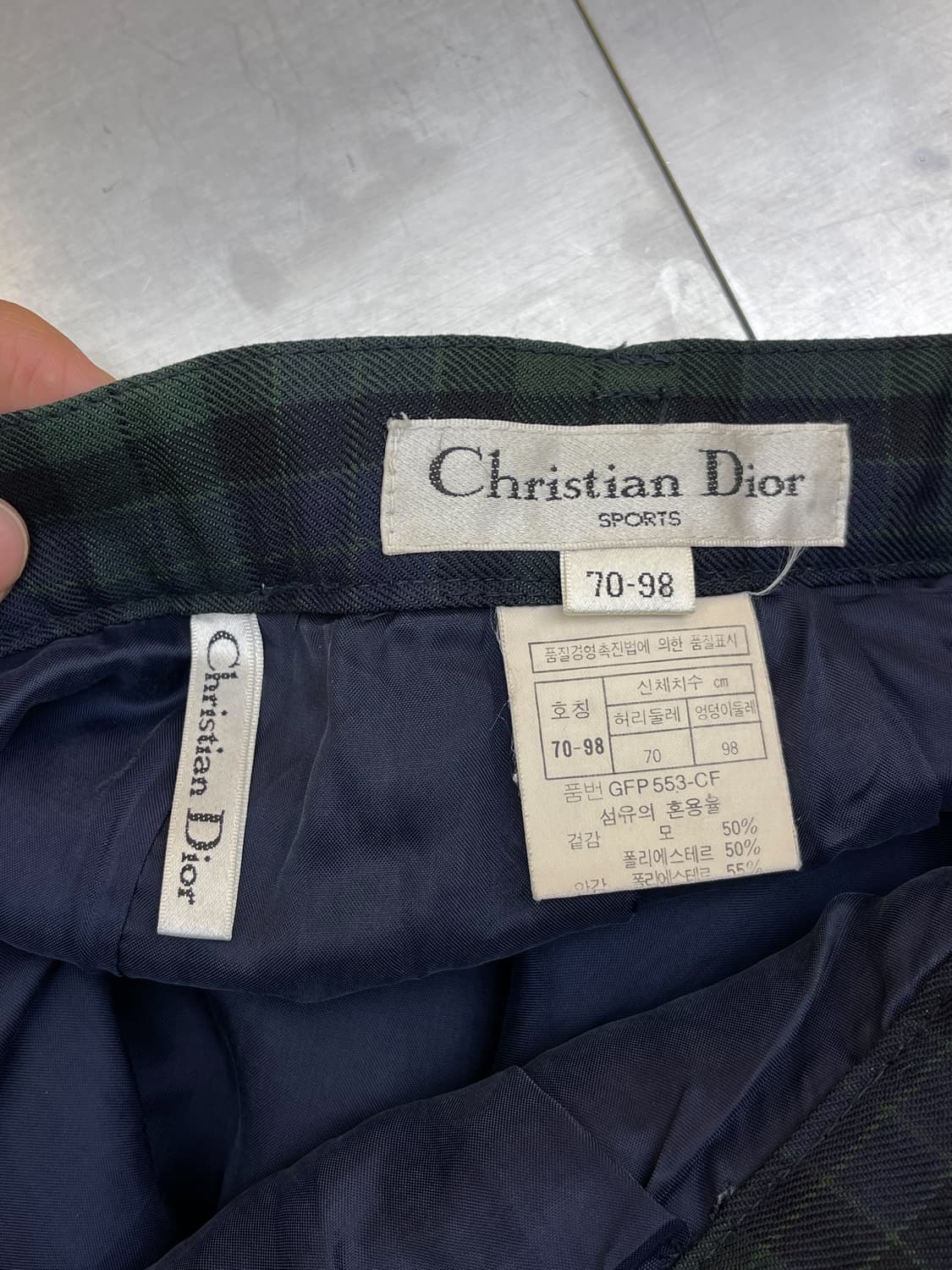 크리스챤 디올 90s 울 타탄 체크 슬랙스 상품이미지8