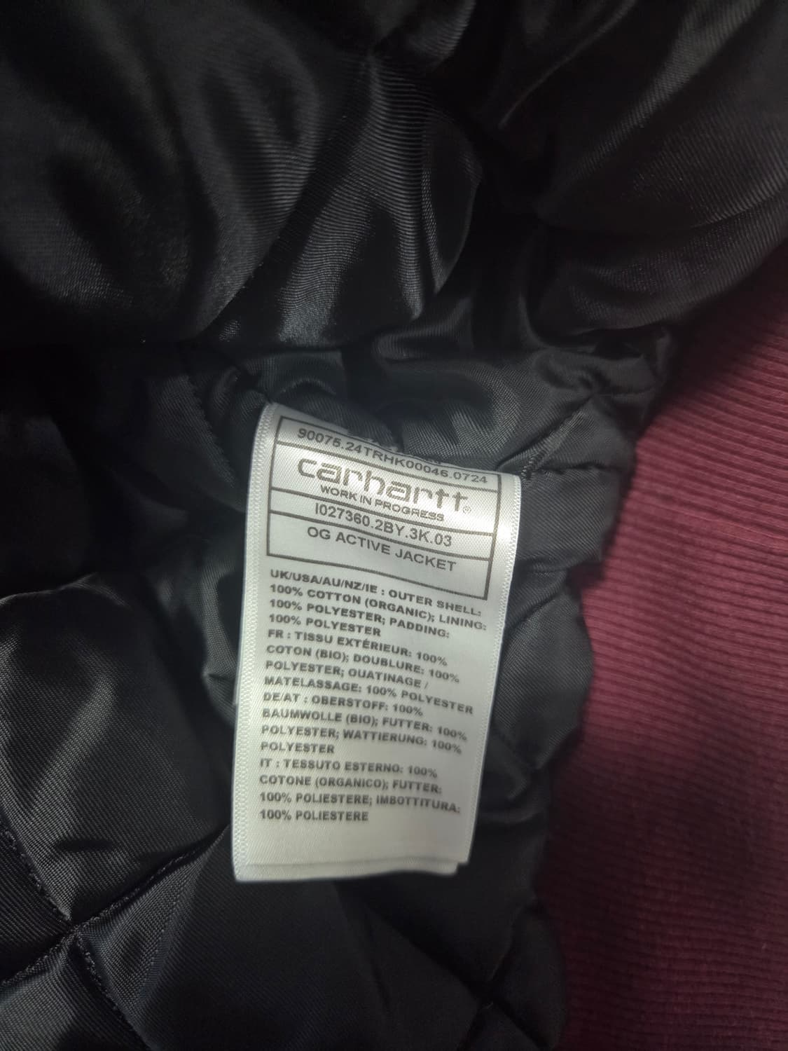 칼하트 WIP OG 액티브 자켓 말벡 상품이미지4