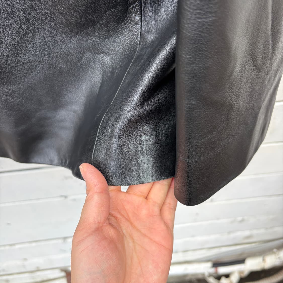 Vintage 빈티지 레더 가죽 블레이저 자켓 상품이미지5