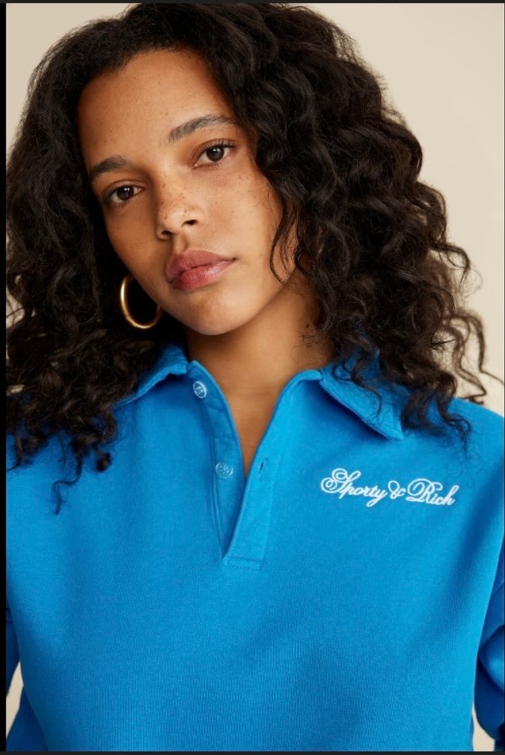 Sporty & Rich 블루 카라 맨투맨 L 상품이미지2