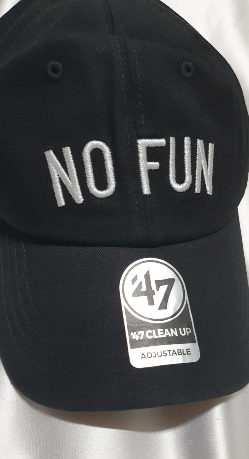 블랙 레터링 no fun 로고 볼캡 모자 상품이미지8